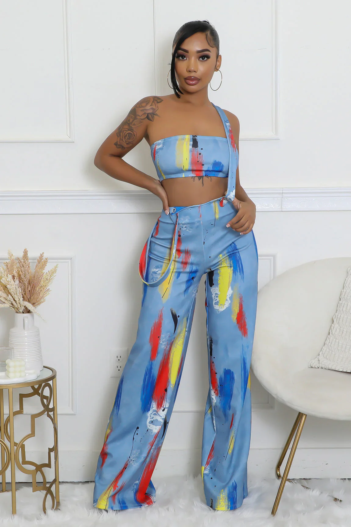 Ensemble salopette bas large – Image 4