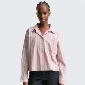 CHEMISE COUPE BOXY - TOM TAILOR - L1047609-38419 - RAYÉ ROSE