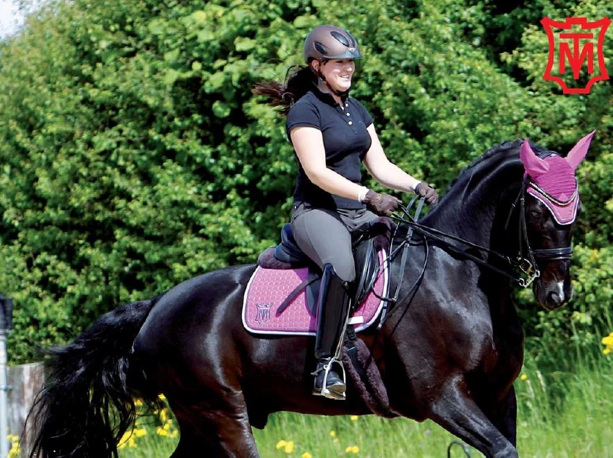 Chabraque de Dressage Mattès tissu piqué blanc – Image 2