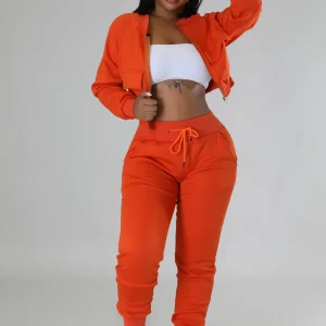 Ensemble jogging orange Jessamy