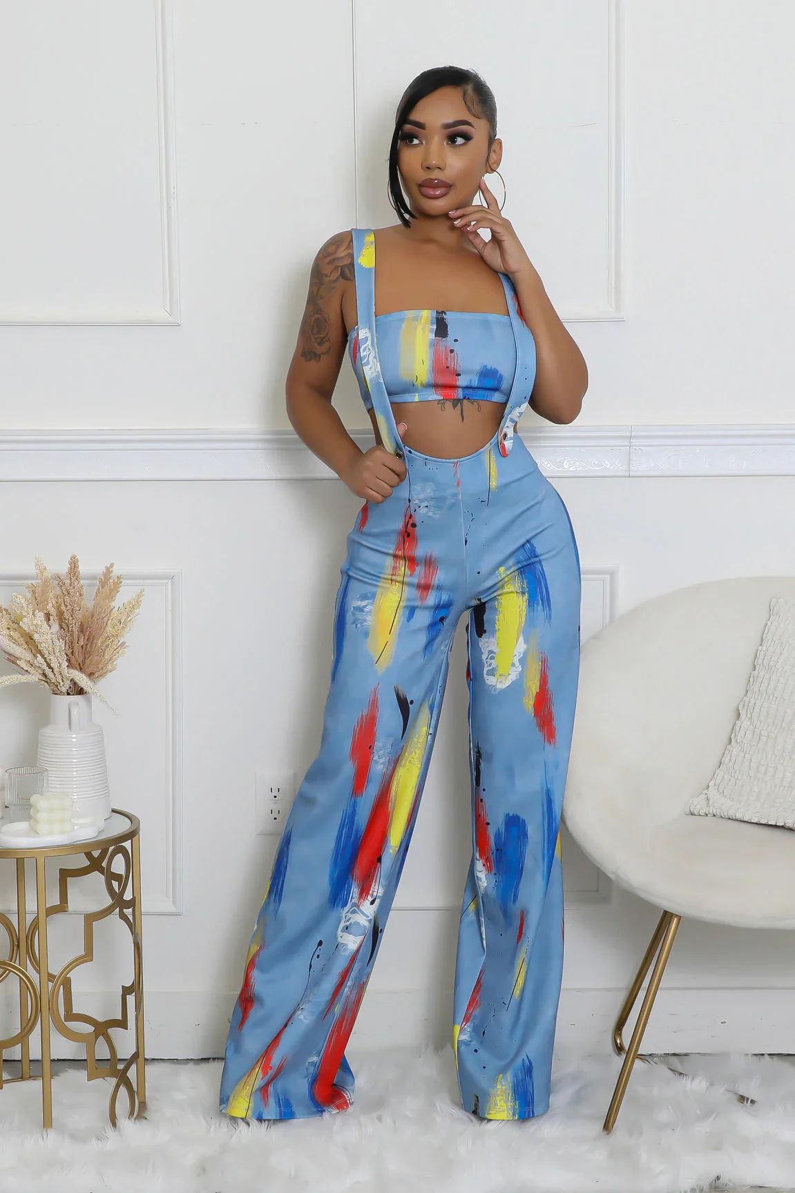 Ensemble salopette bas large – Image 3