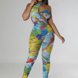 Combinaison deux pièces extensible sans manches