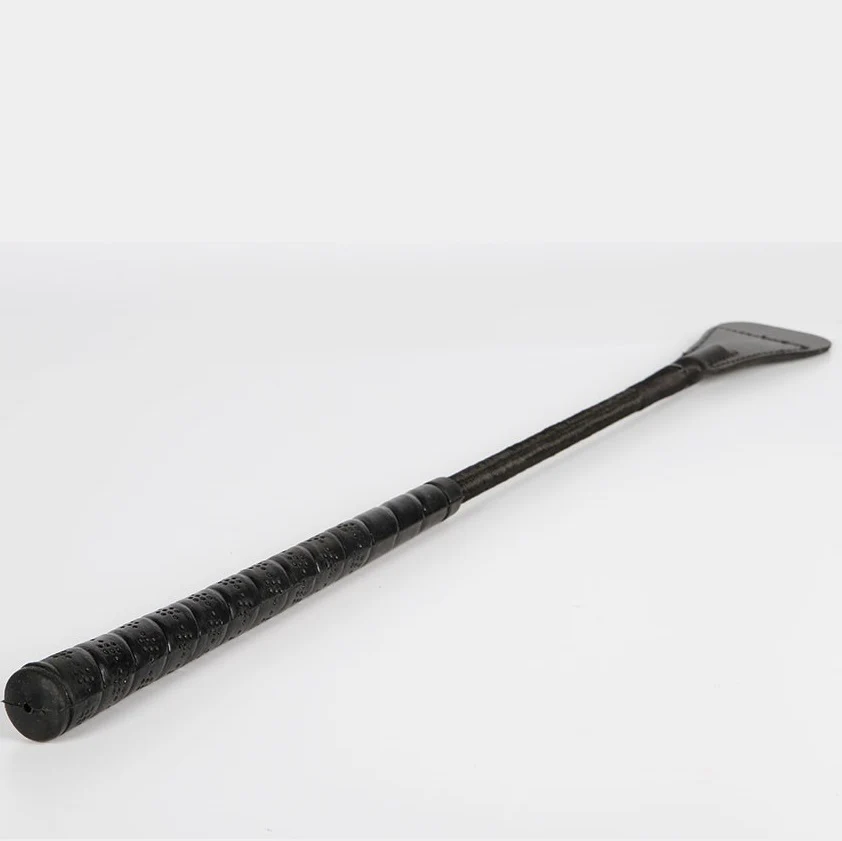 Cravache d'obstacle avec claquette large cuir