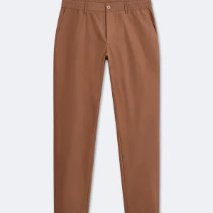 Chino en coton mélangé uni