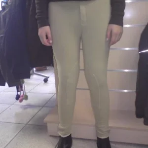 Pantalon d'équitation enfant en coton uni