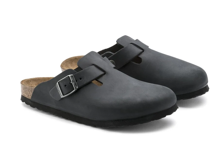 BIRKENSTOCK – CLOG – BOSTON – OIL LEATHER – 59461 (#110) – NOIR