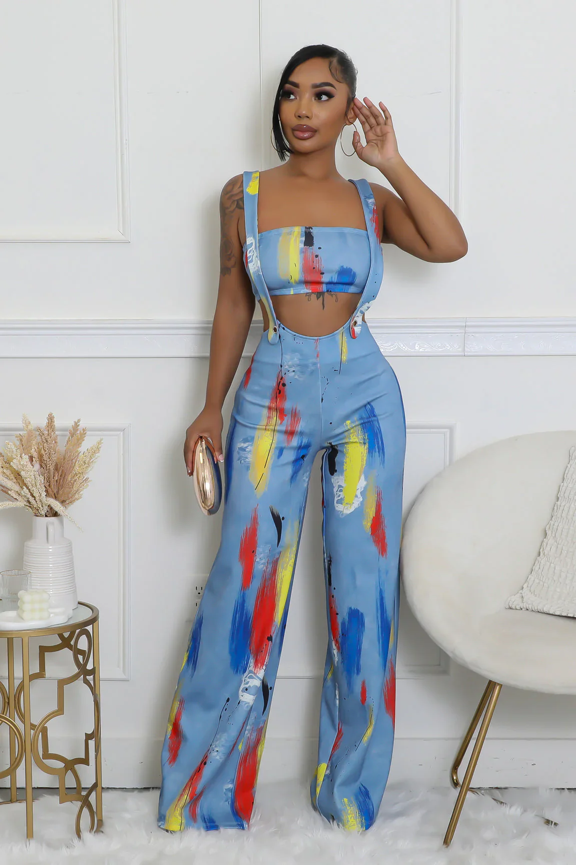 Ensemble salopette bas large – Image 6