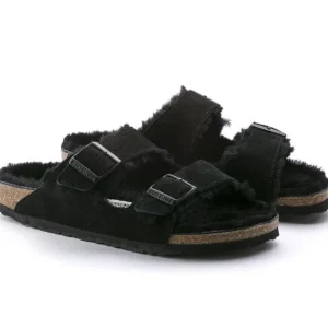 BIRKENSTOCK – ARIZONA SHERLING – SUEDE – 752661 (#124) – NOIR