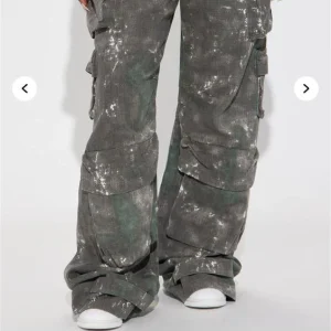 Jean Cargo 100% coton bas large