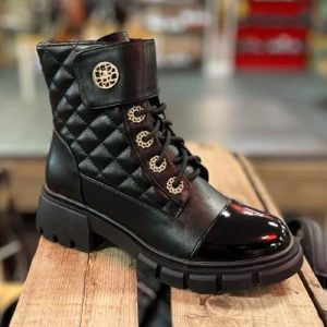 Botte doublée Femme noir quilt Aquaflex Couture-97 (#23)