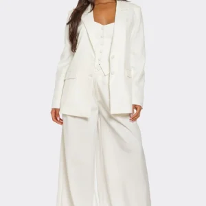 Ensemble 3 pièces blazer et pantalon large