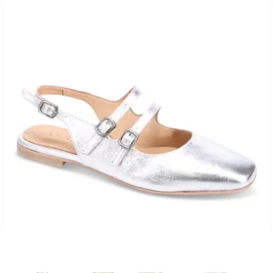 BUENO - ESTELLA SLINGBACK FLAT - (#97) - SILVER