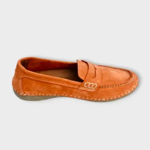 DISPONIBLE EN LIGNE SEULEMENT - TYCHE - CHAUSSURES - #55 - MAVIS - ORANGE SUEDE