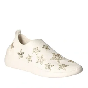 DISPONIBLE EN LIGNE SEULEMENT - J.RENEÉ - GEANA - CHAUSSURES - WHITE / GOLD STARS