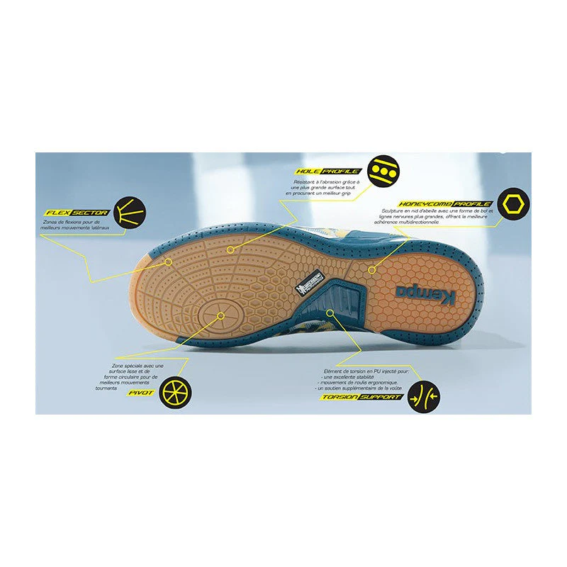 Chaussures de Handball Attack One Bleu Jaune 2017 – Image 6