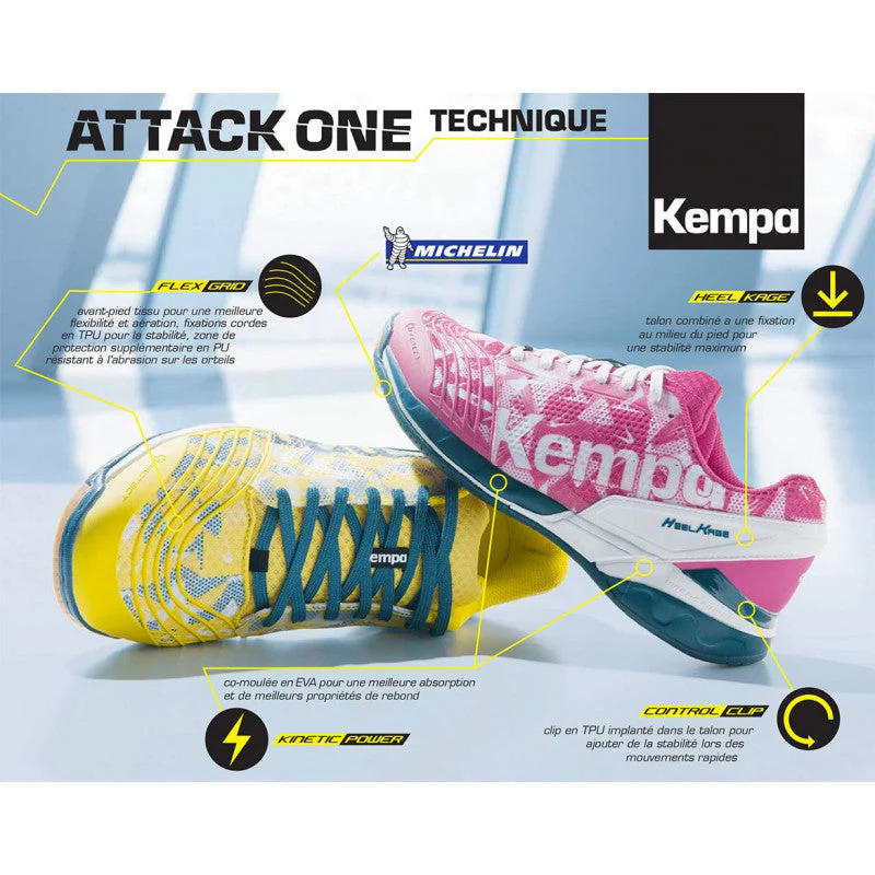 Chaussures de Handball Attack One Bleu Jaune 2017 – Image 7