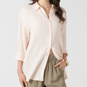 CHEMISE BOUTONNÉES – DEX – 273743-15375 – TEXTURÉ POUDRE ROSE