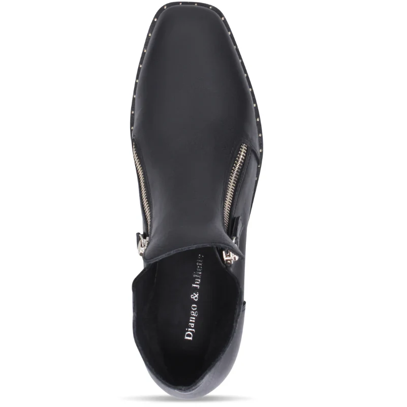 Botte Femme Noir Cuir Django & Juliette Floriss (#3) – Image 2