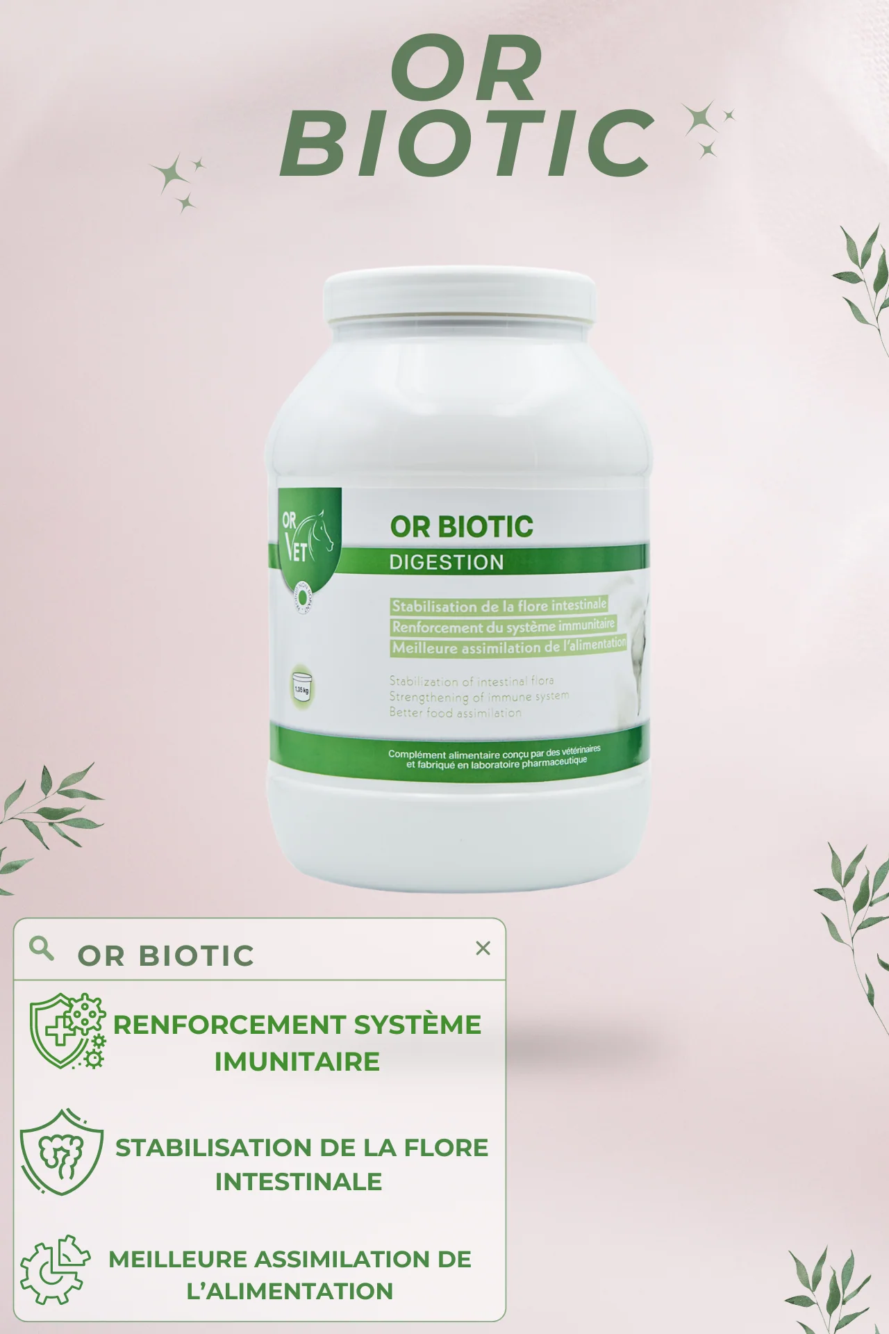 OR BIOTIC probiotiques et prébiotiques par Or-Vet – Image 3