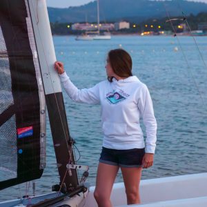 Hoodie Eat the waves unisexe