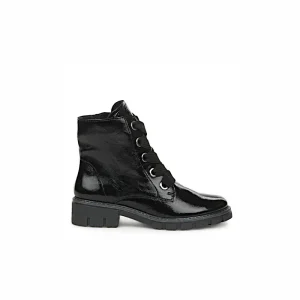 Bottes Ara 12-23126-10 en cuir verni noir imperméable.