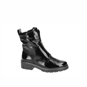 Ara 12-23130-11 en cuir verni noir imperméable.