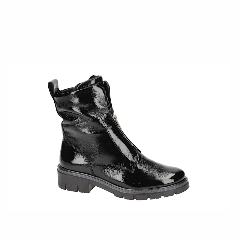 Ara 12-23130-11 en cuir verni noir imperméable.