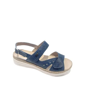 Nouveau! Sandales de marche en cuir bleu.