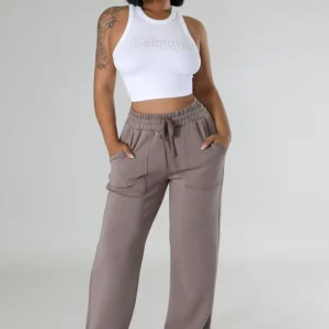 Pantalon jogging extensible à taille haute