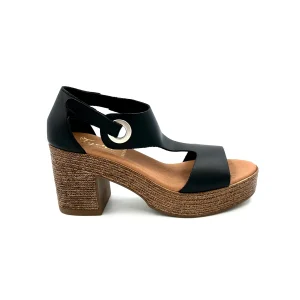 TYCHE - SANDALES À TALONS - BERLIN - NOIR