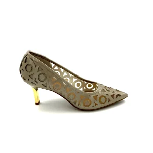 DISPONIBLE EN LIGNE SEULEMENT - J.RENEÉ - SOULIERS À TALONS - JAMEENA - TAUPE PEARL PATENT