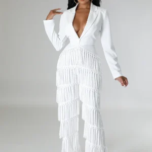 Combinaison semi-extensible Franges à manche longue