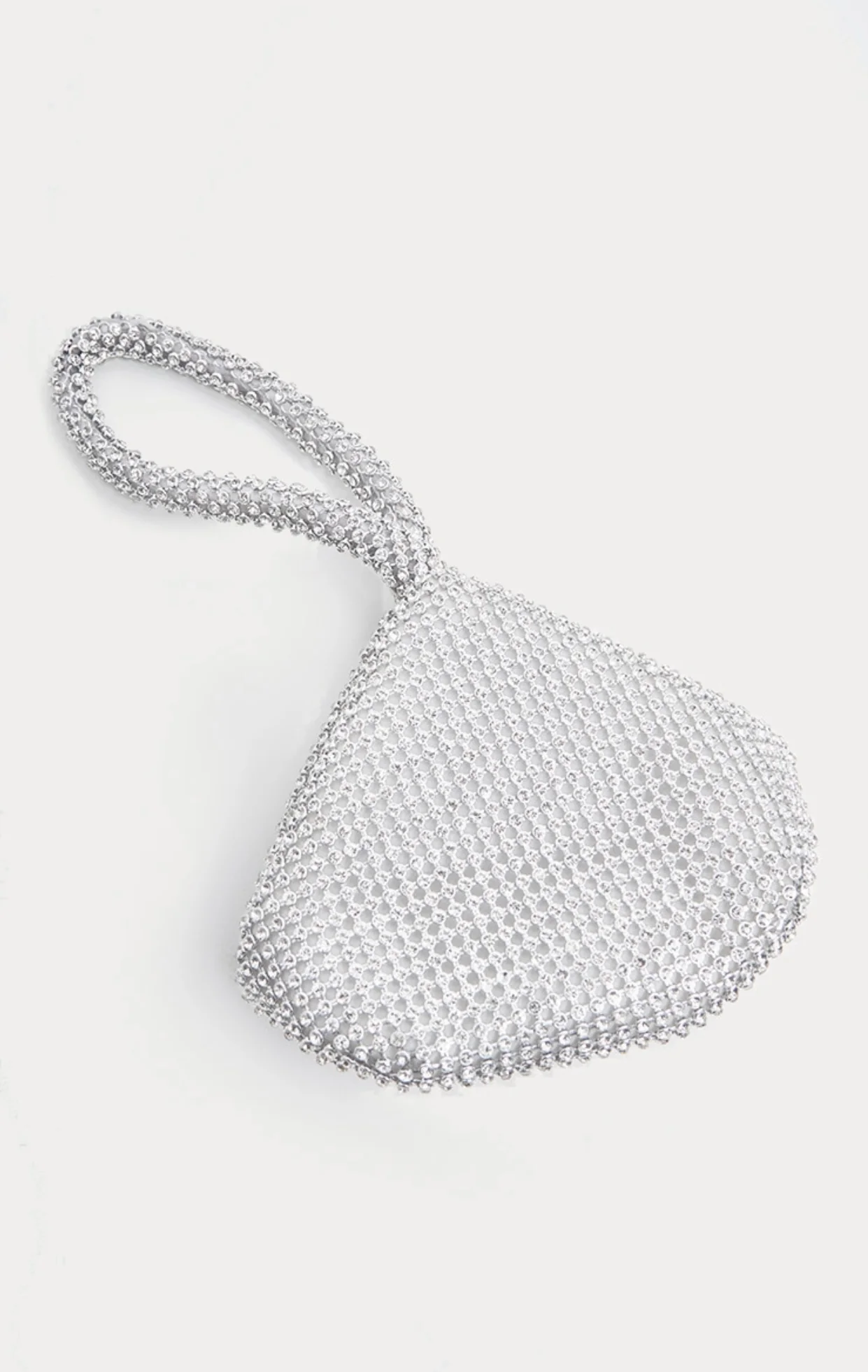 Pochette argentée en strass – Image 2