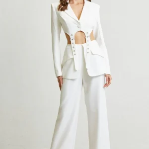 COMBINAISON BLAZER DÉCOUPÉE À MANGHE LONGUE