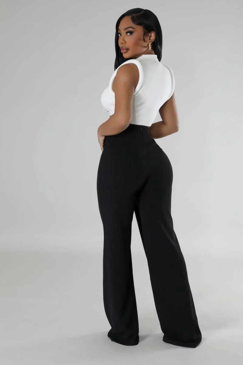 Pantalon extensible taille haute avec ceinture élastique – Image 7