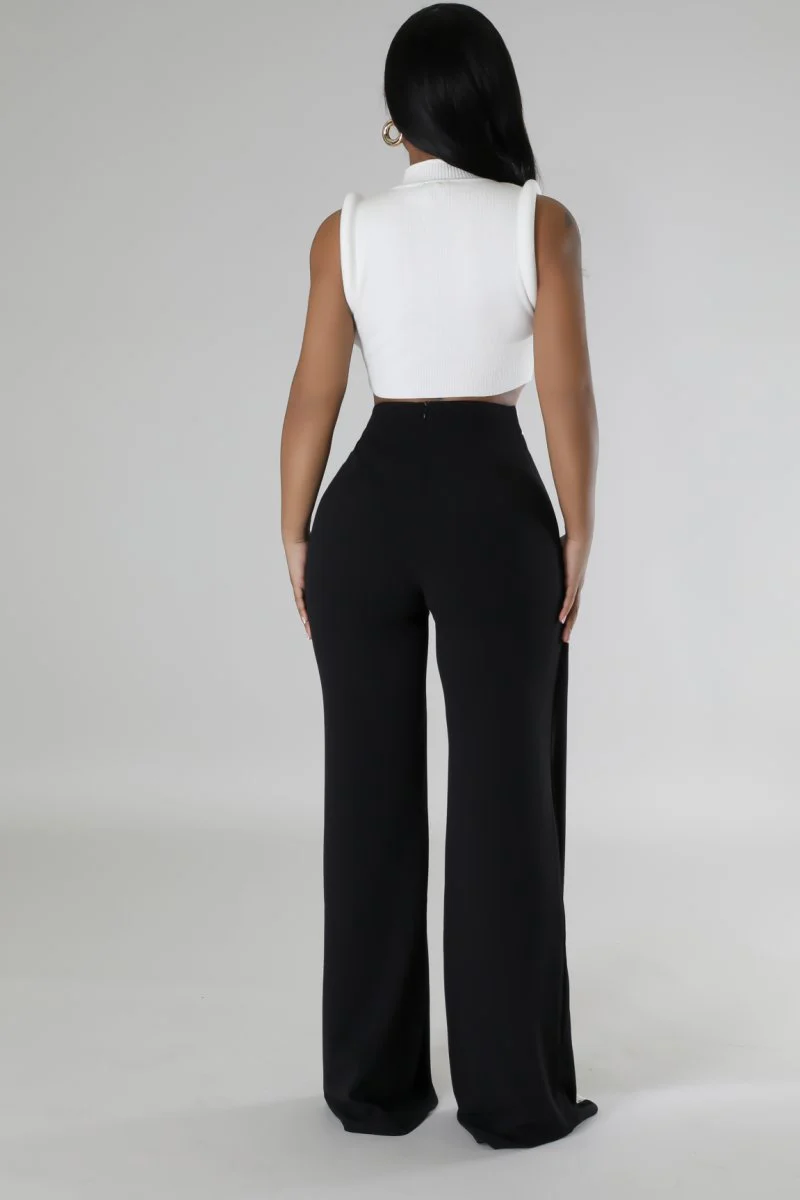 Pantalon extensible taille haute avec ceinture élastique – Image 6