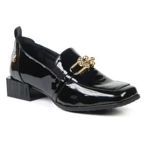 GLAMILLE - LOAFER A TALON - INGRID - #1 - NOIR VERNIS