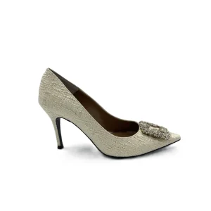 DISPONIBLE EN LIGNE SEULEMENT – J.RENEÉ – BILBOA – BEIGE/GOLD