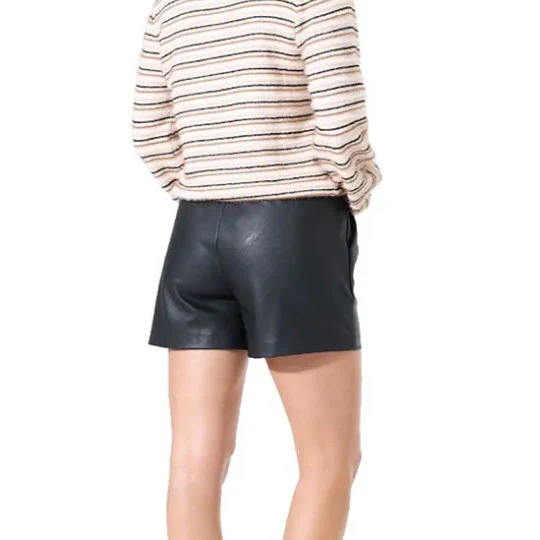 Short look cuir - Garcia - j50140-60 - NOIR