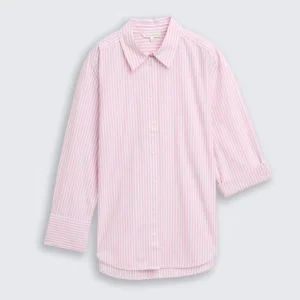CHEMISIER AMPLE EN POPLIN - TOM TAILOR - L1048319-38654 - RAYÉ ROSE