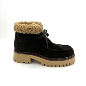BOTTE CUIR - FEMME – TYCHE – 97T-MABELA-20 - SUEDE CHOCOLAT -  (#61)