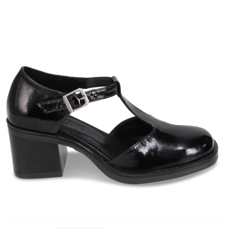 Souliers Talon Femme Noir Patent Bueno Rory (#108) – Image 3