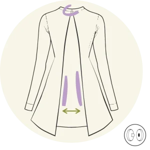 Robe courte (en dessus du genou) - Ouverture façon blouse d'hôpital
