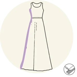 Robe longue (en dessous du genou) - Ouverture sur le coté - Débardeur