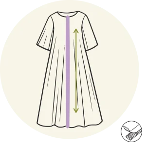 Robe longue (en dessous du genou) - Ouverture devant milieu