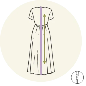 Robe longue (en dessous du genou) - Ouverture dans le dos - Milieu