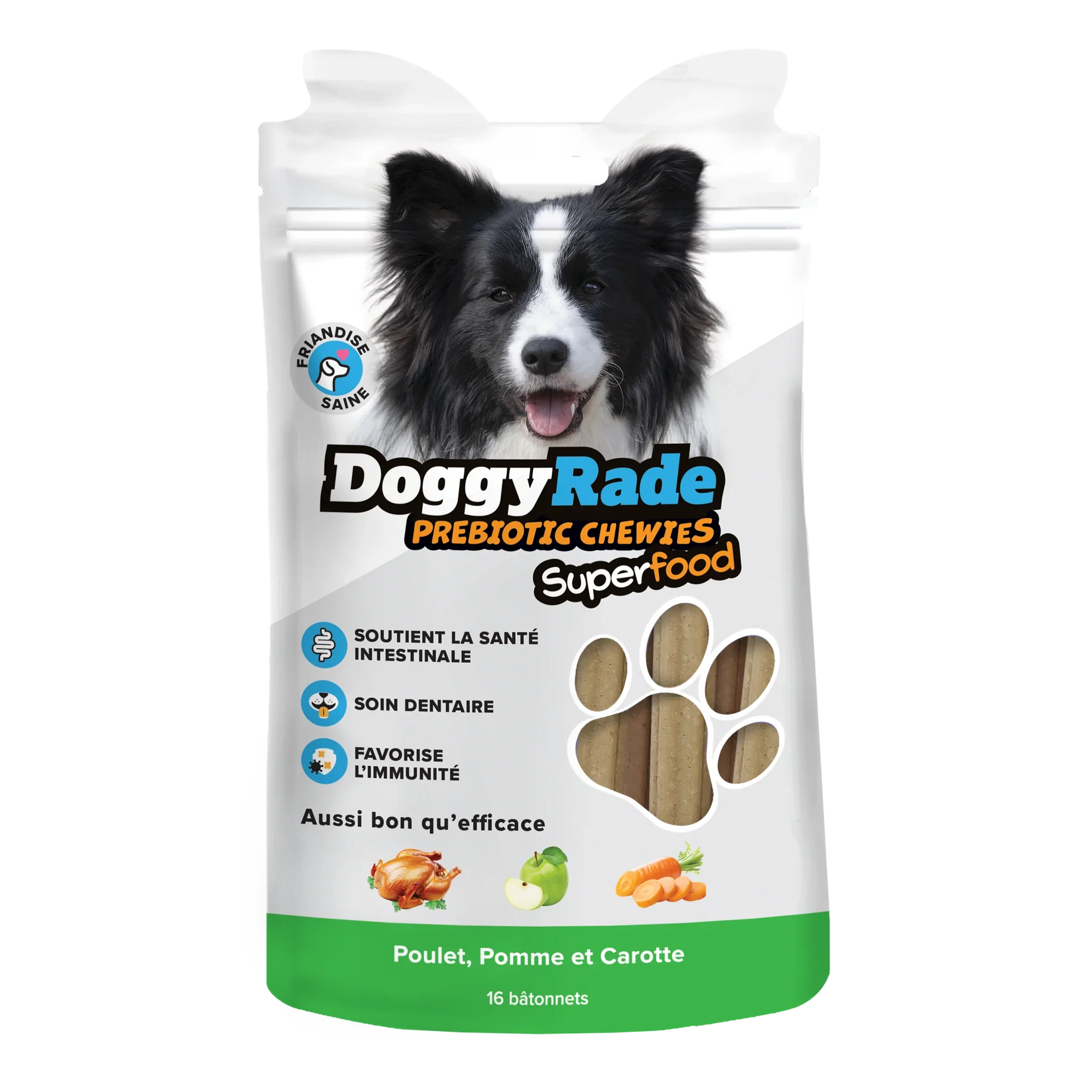 Friandises à Mâcher pour chiens aux Super-aliments Prébiotiques - Doggyrade
