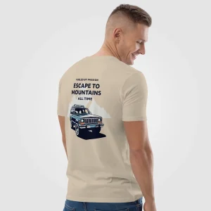 T-shirt biologique Escape to mountains unisexe