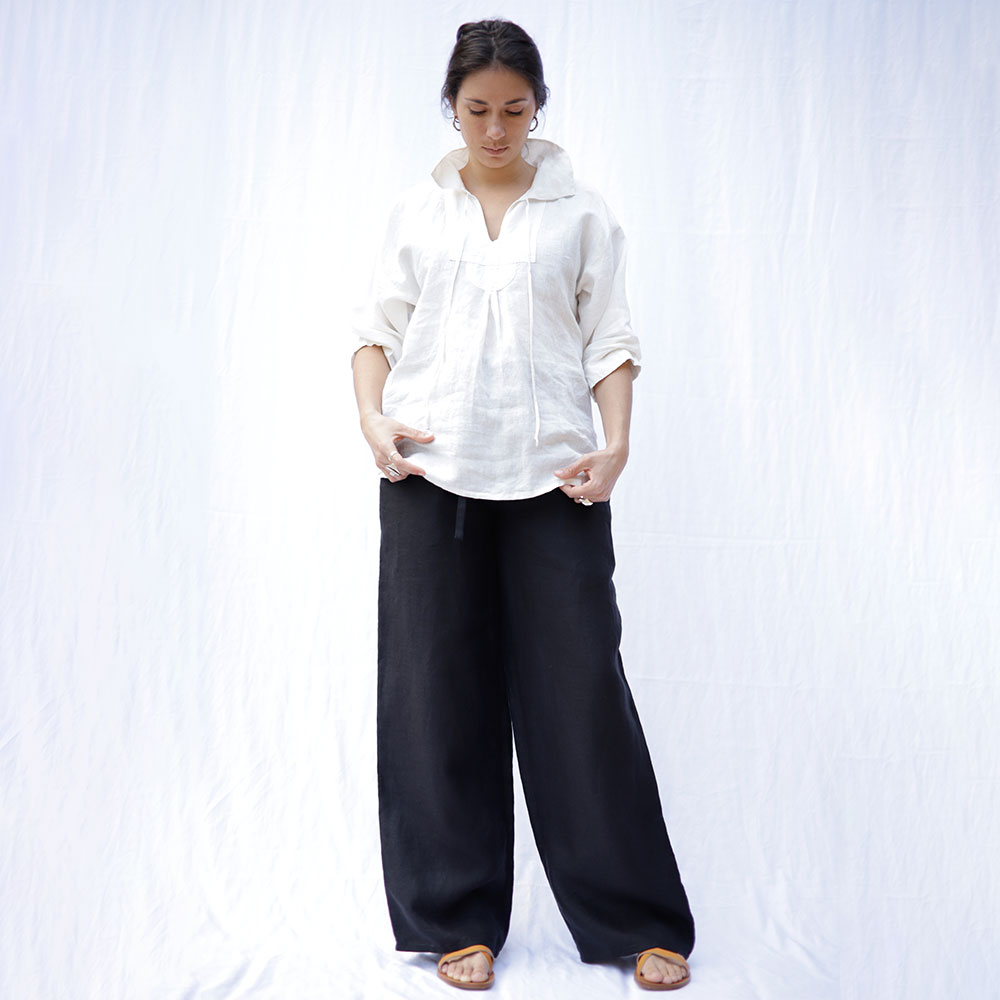 ASTOUIN – PANTALON DROIT EN VOILE DE LIN – Image 5