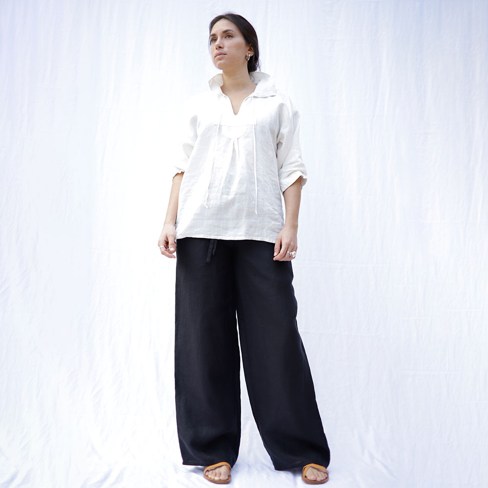 ASTOUIN – PANTALON DROIT EN VOILE DE LIN – Image 2